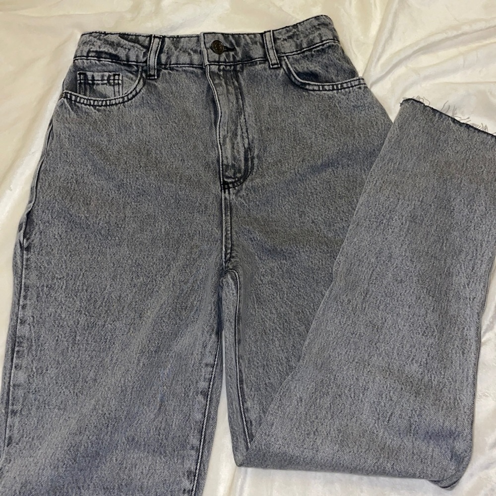 Grey Mom Jeans